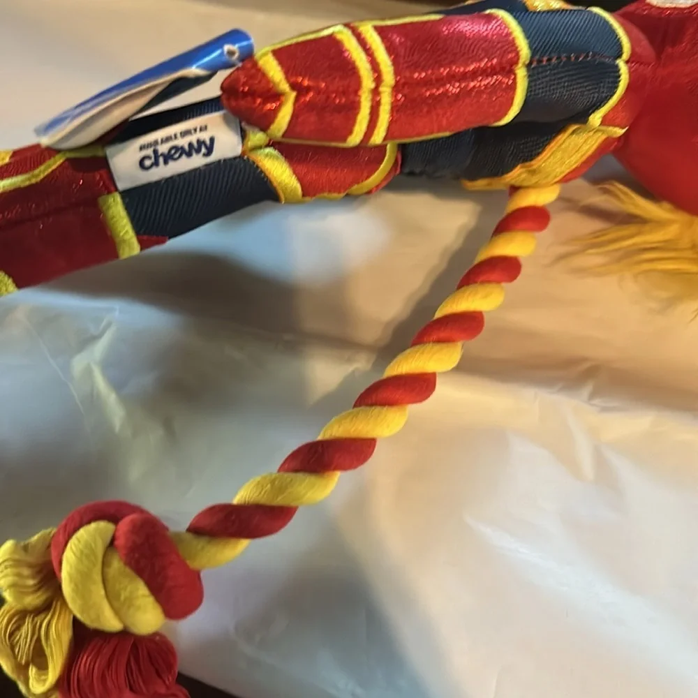 NWT Captain Marvel Plush Rope Dog Toy